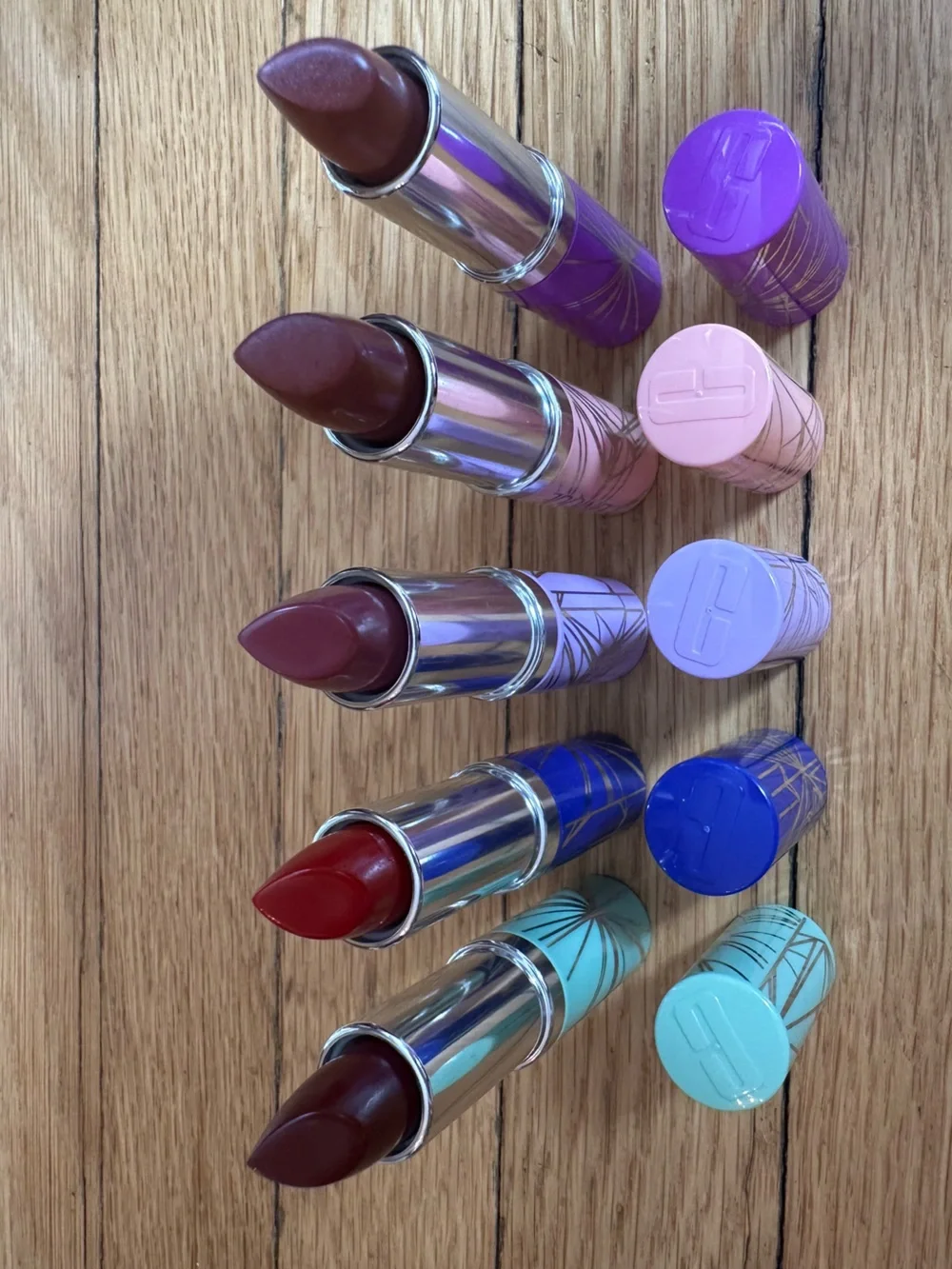Clinique Mini Lipstick Collection in Red, Pink, Brown, Plum